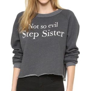 Wildfox “not so evil step sister“ crop sweatshirt